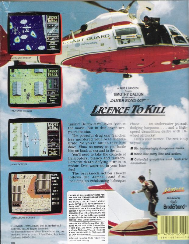 007 - Licence To Kill — box-2D-back (US)