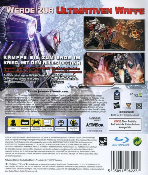 Transformers - War for Cybertron — box-2D-back (DE)
