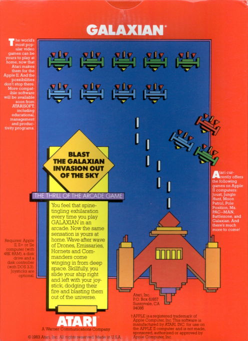 Galaxian — box-2D-back (US)