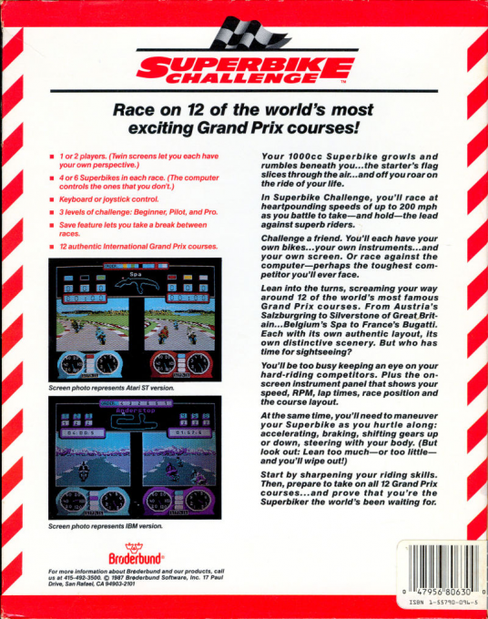 Superbike Challenge — box-2D-back (US)