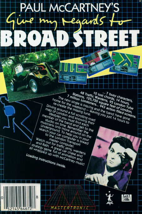 Give my Regards to Broad Street — box-2D-back (US)