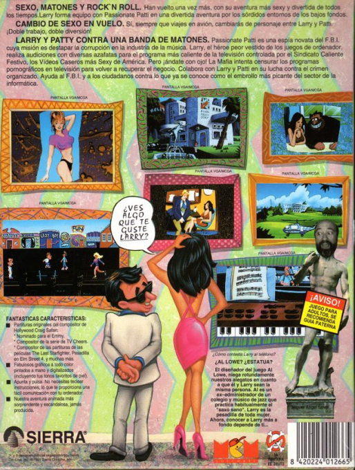 Leisure Suit Larry 5 - Passionate Patti Does A Little Undercover Work — box-2D-back (SP)