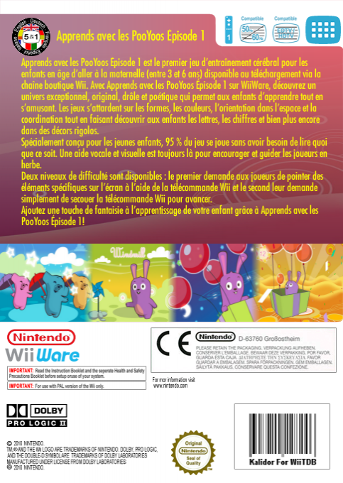 Apprends Avec Les Pooyoos - Episode 1 — box-2D-back (FR)