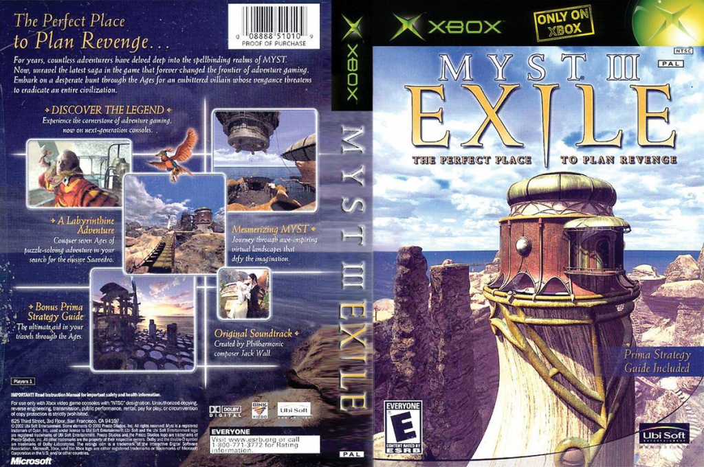 Myst 3 - Exile — box-texture (US)