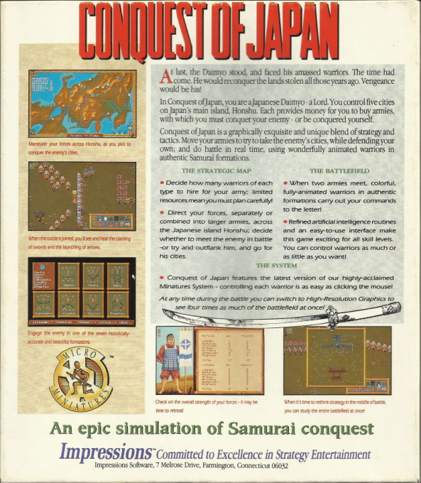 Samurai - The Way of the Warrior — box-2D-back (US)