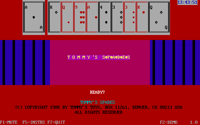 Tommy's Spades box art