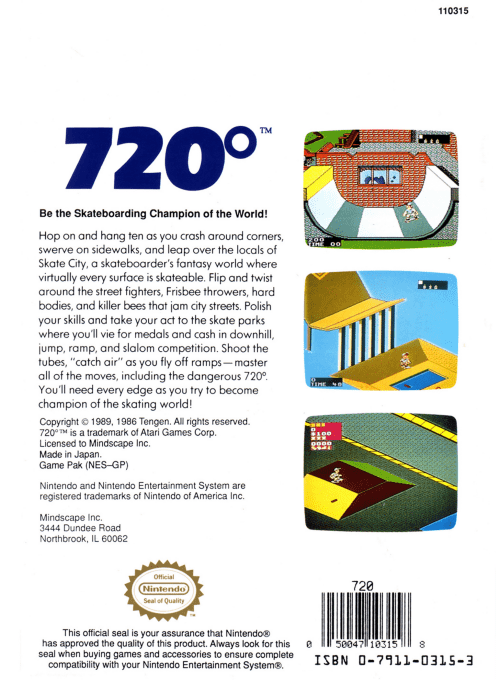 720 Degrees — box-2D-back (US)