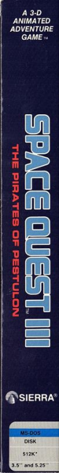 Space Quest 3 - The Pirates Of Pestulon — box-2D-side (US)