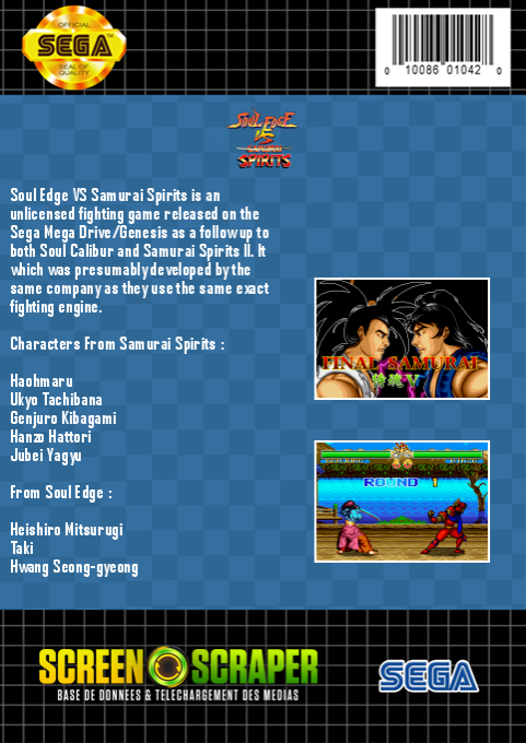 Soul Edge Vs Samurai Spirits — box-2D-back (SS)