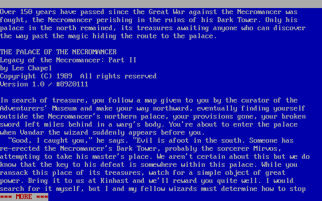 Legacy Of The Necromancer : Part 2 - The Palace Of The Necromancer — sstitle (WOR)