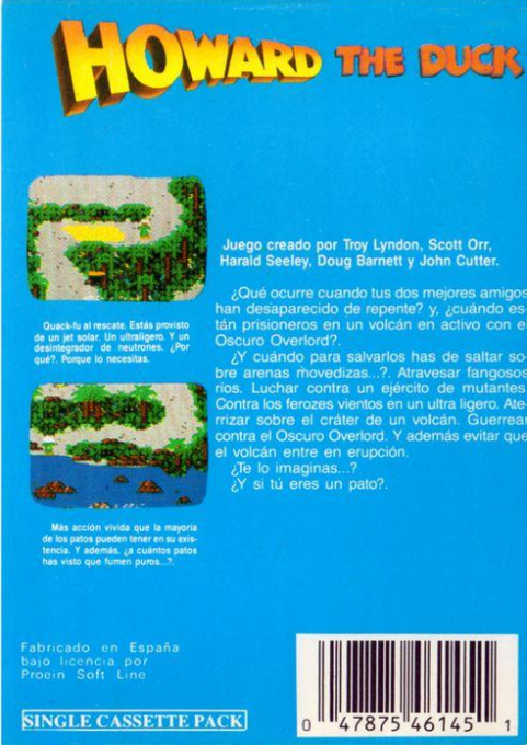 Howard The Duck — box-2D-back (SP)