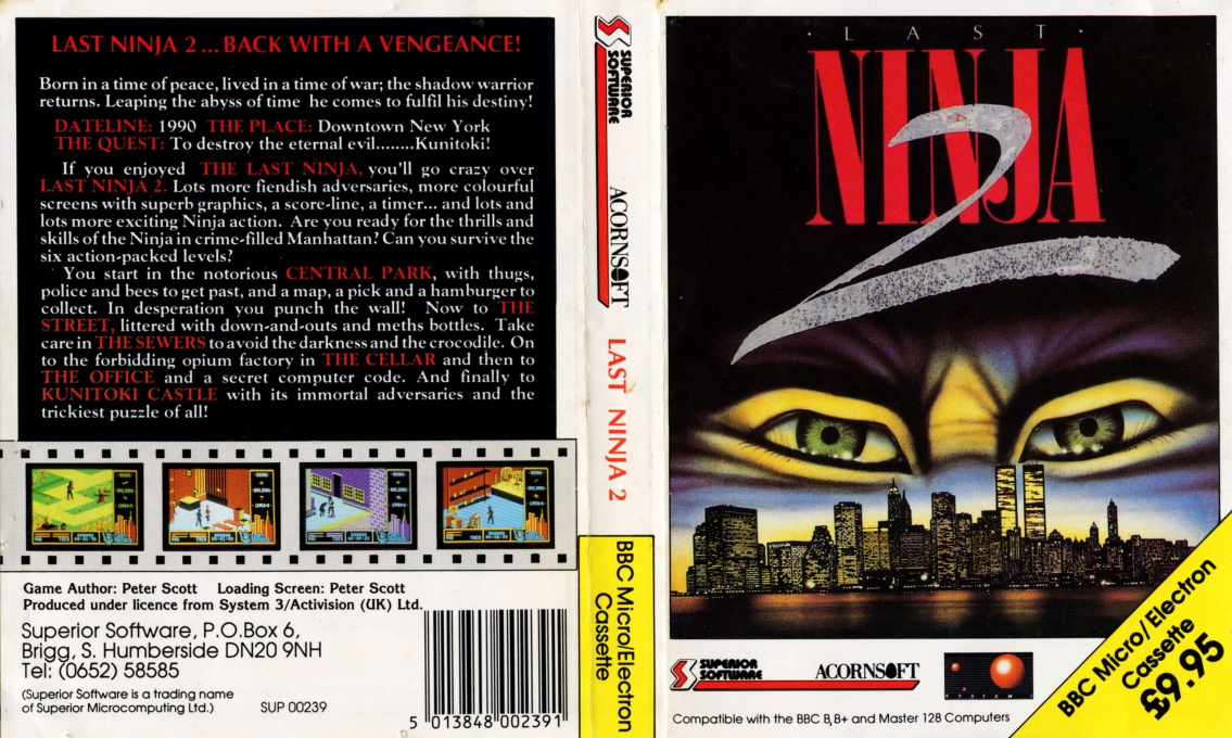 Last Ninja 2 - Back with a Vengeance — box-texture (EU)