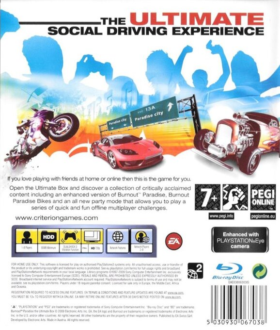Burnout Paradise - The Ultimate Box — box-2D-back (UK)
