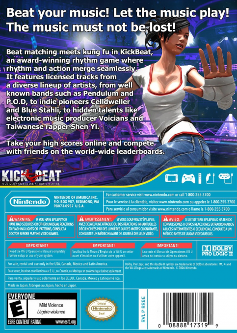 KickBeat - Special Edition — box-2D-back (US)