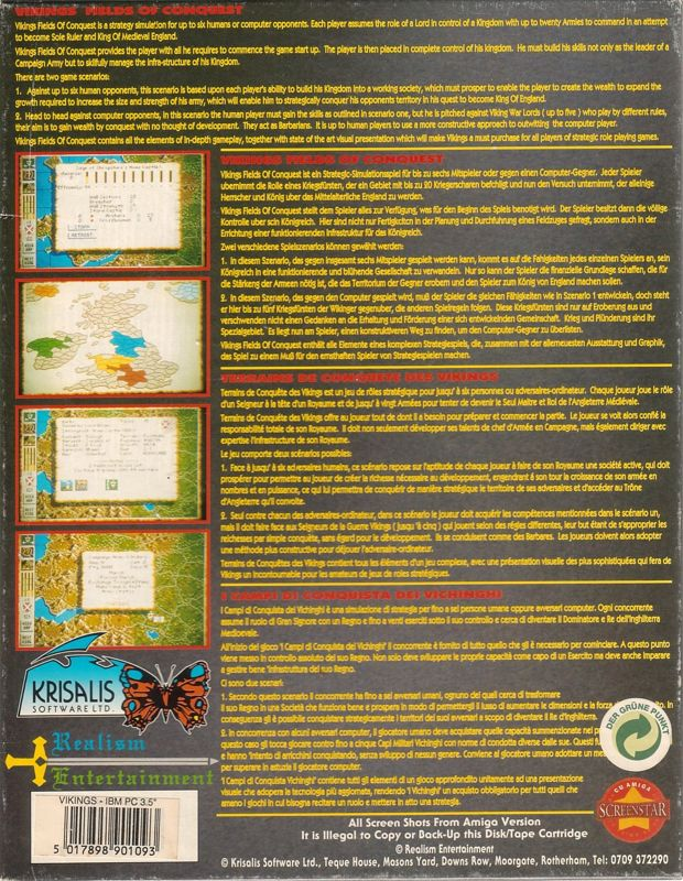 Vikings - Fields Of Conquest - Kingdoms Of England 2 — box-2D-back (EU)