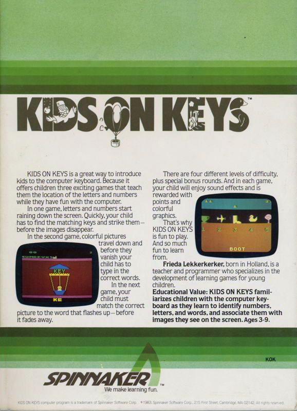 Kids On Keys — box-2D-back (US)