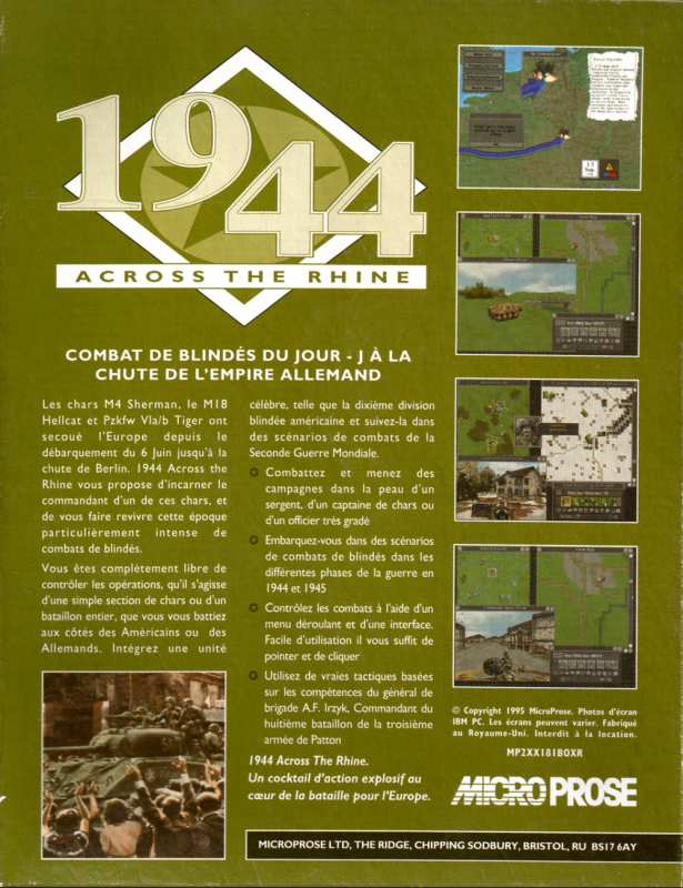 1944 - Across the Rhine — box-2D-back (FR)
