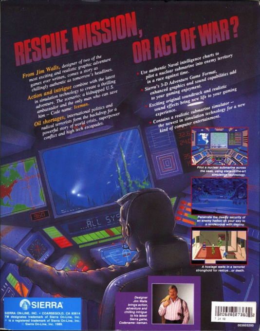 Codename - Iceman — box-2D-back (US)