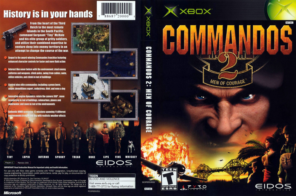 Commandos 2 - Men of Courage — box-texture (US)