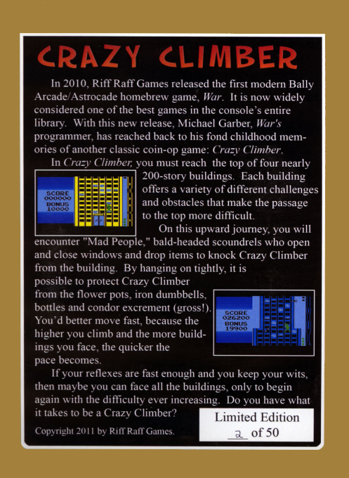 Crazy Climber — box-2D-back (WOR)