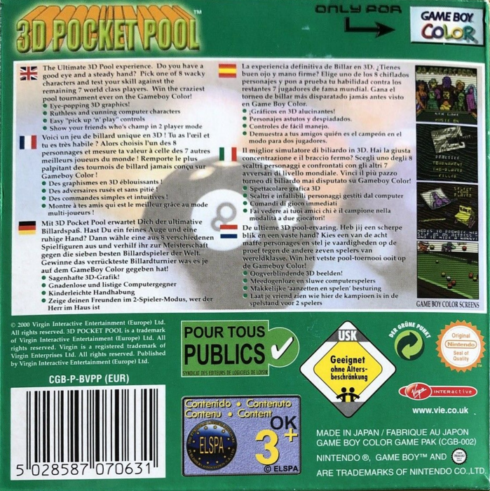 3d Pocket Pool — box-2D-back (EU)