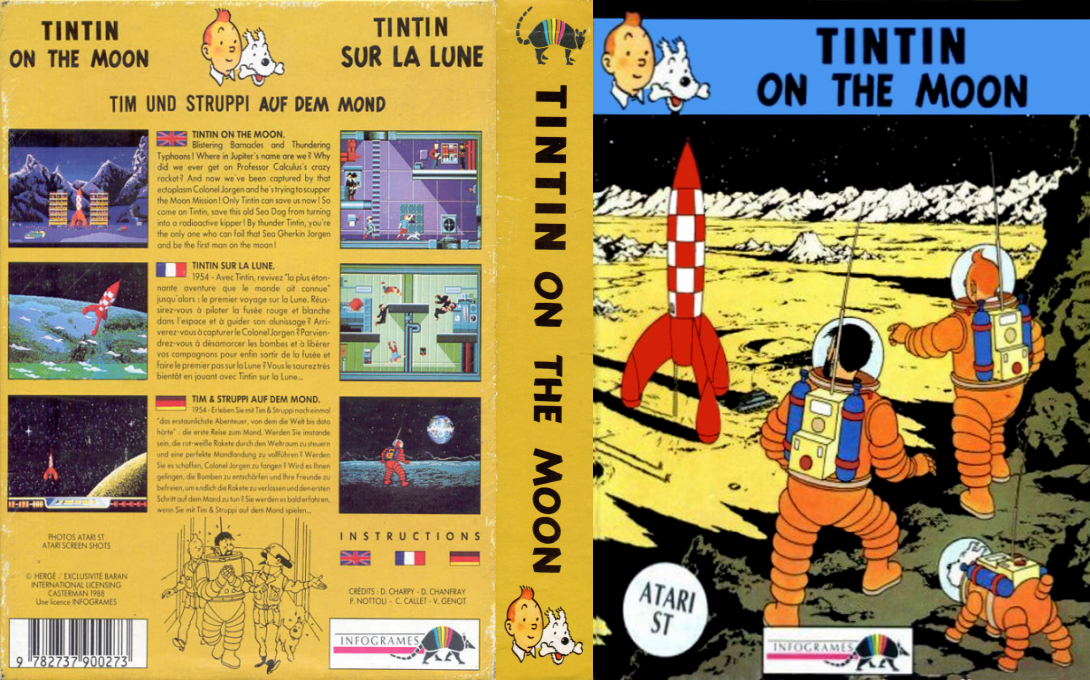 Tintin on the Moon — box-texture (EU)
