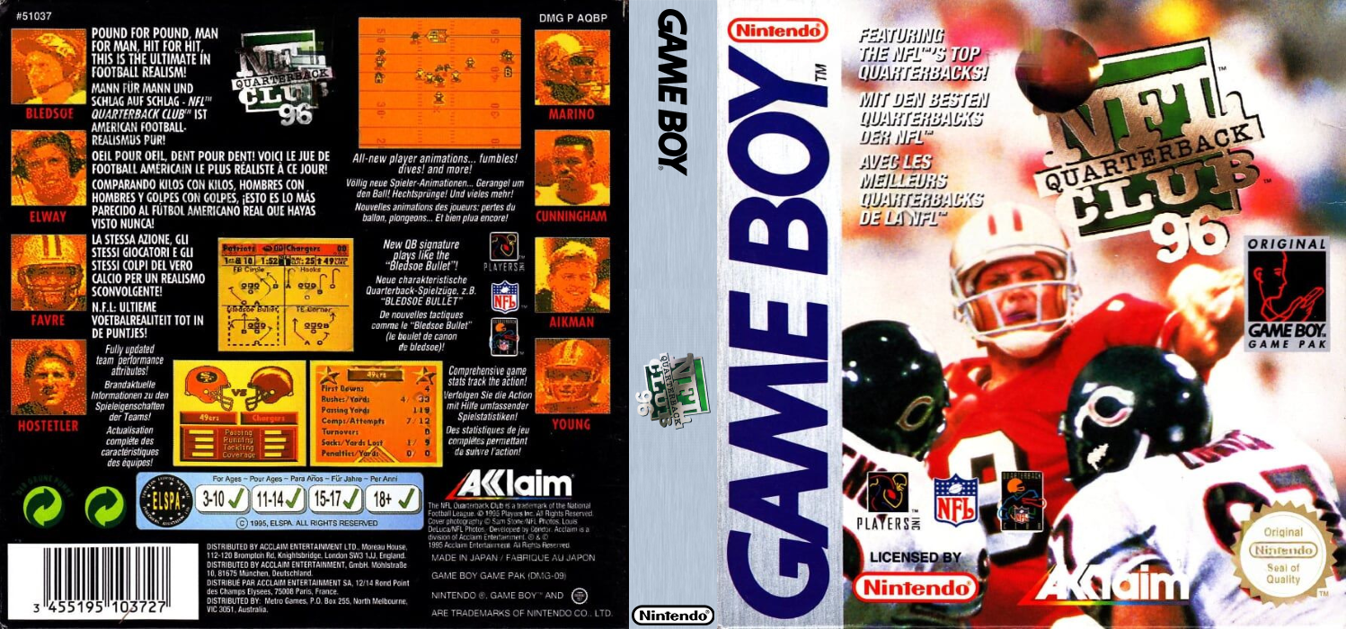NFL Quarterback Club '96 — box-texture (EU)