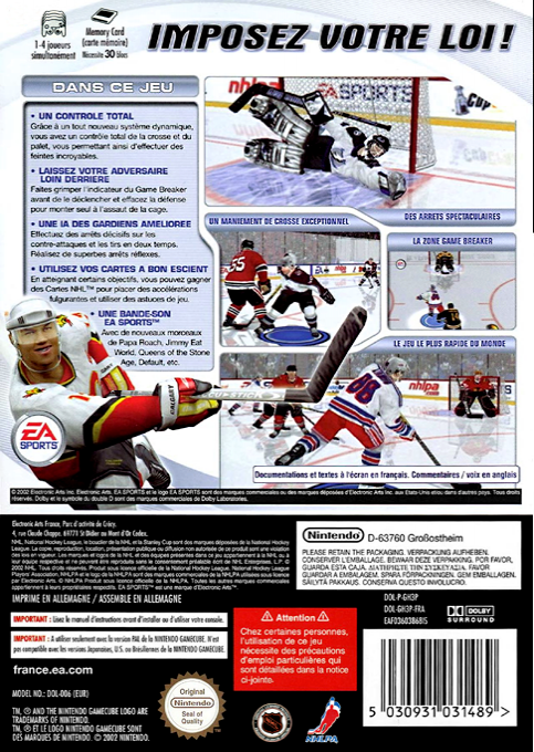 NHL 2003 — box-2D-back (FR)