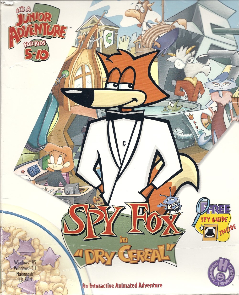 Spy Fox in 'Dry Cereal' box art