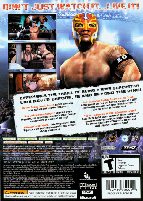 WWE SmackDown vs. Raw 2007 — box-2D-back (US)