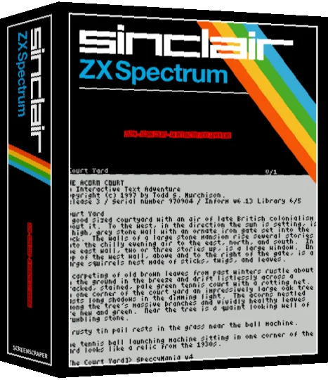 ZxZvm - Acorn Court - An Interactive Text Adventure — box-3D (SS)
