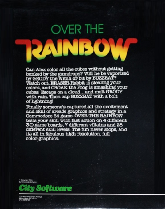 Over the Rainbow — box-2D-back (US)