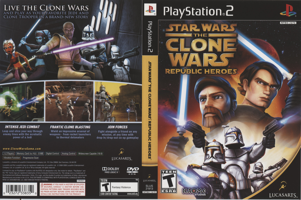 Star Wars The Clone Wars - Les Héros De La République — box-texture (US)