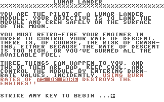 Lunar-Lander Game — sstitle (EU)