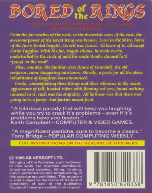 Bored Of The Rings — box-2D-back (EU)