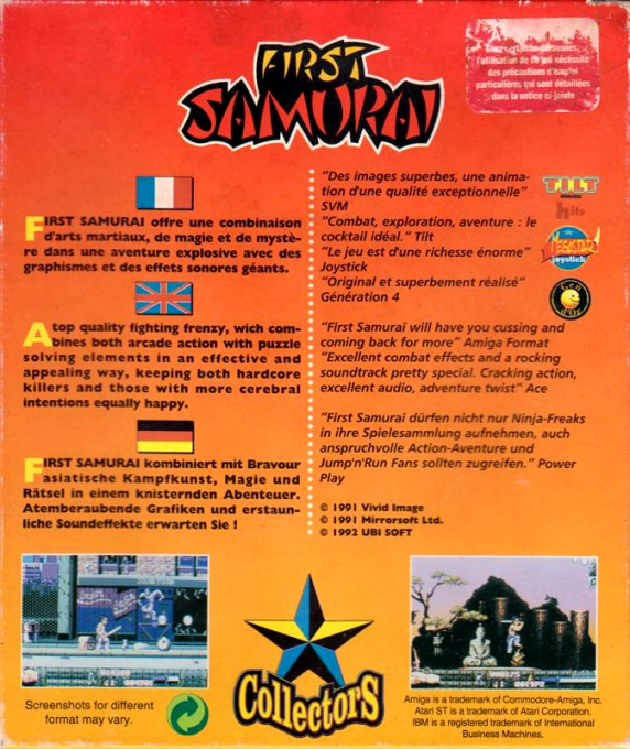 First Samurai — box-2D-back (EU)