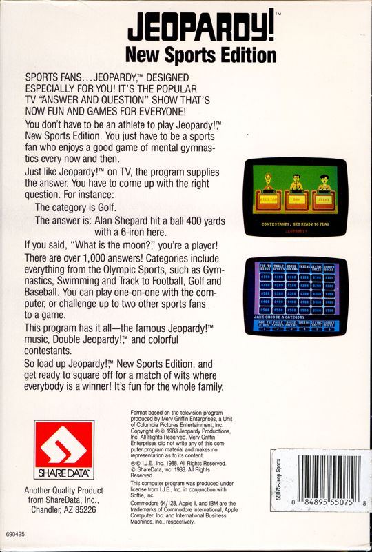 Jeopardy! New Sports Edition — box-2D-back (US)