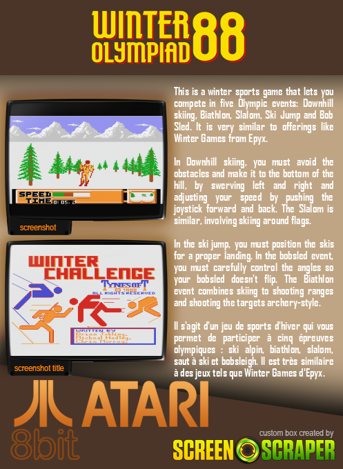 Winter Olympiad 88 — box-2D-back (SS)
