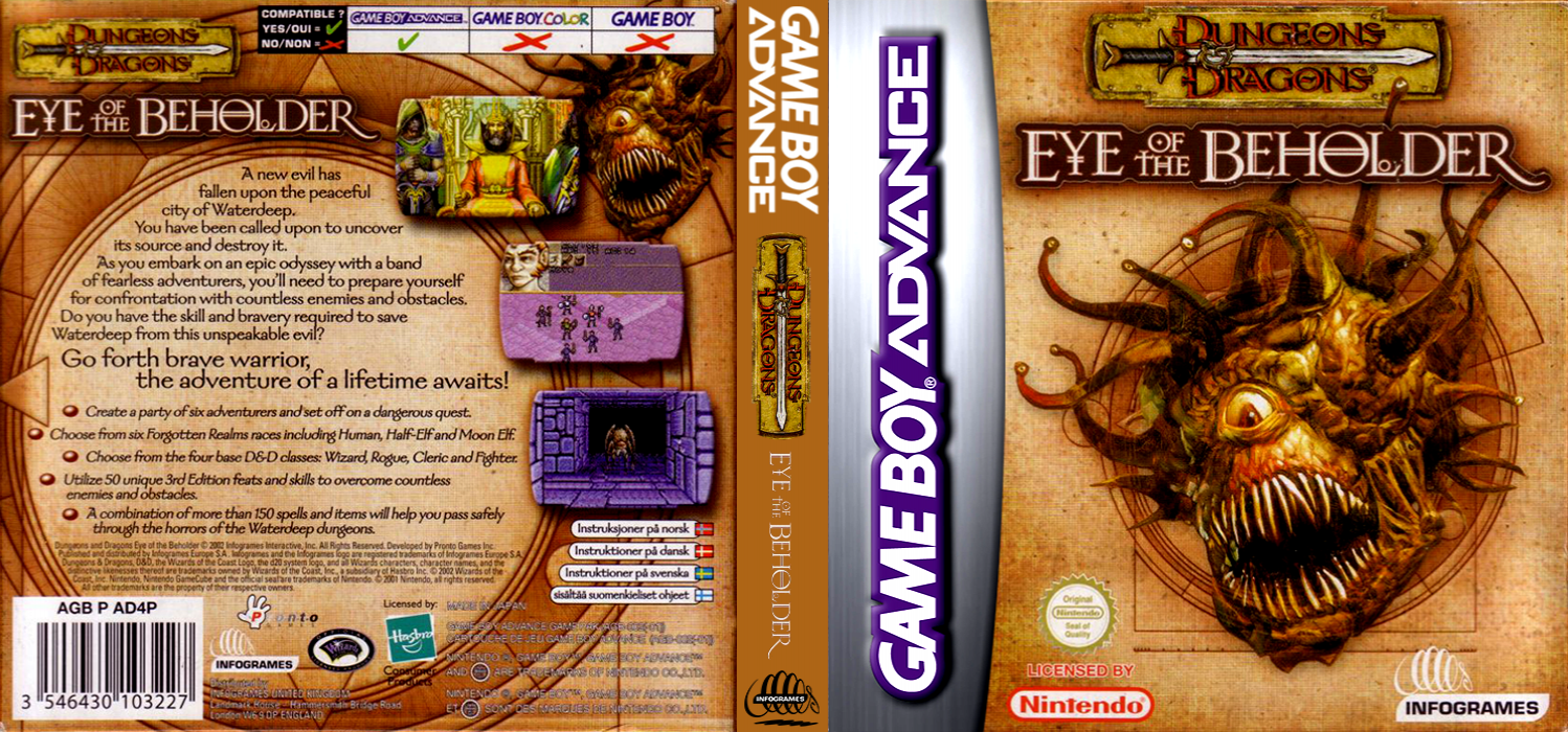 Dungeons & Dragons - Eye of the Beholder — box-texture (EU)