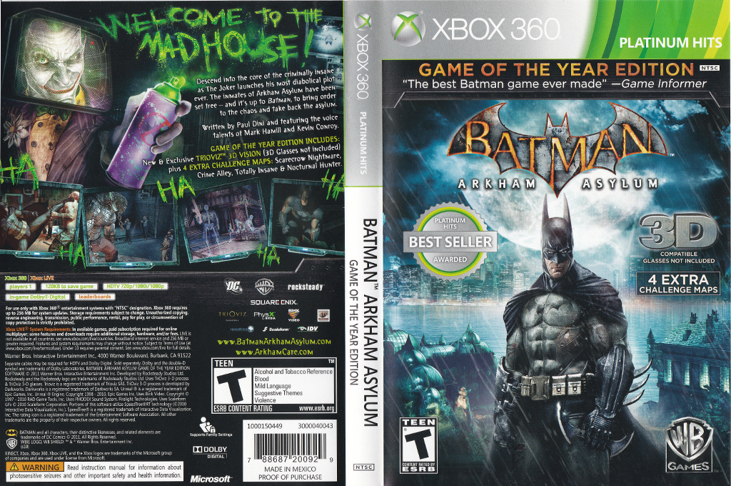 Batman - Arkham Asylum - Game of the Year Edition — box-texture (US)