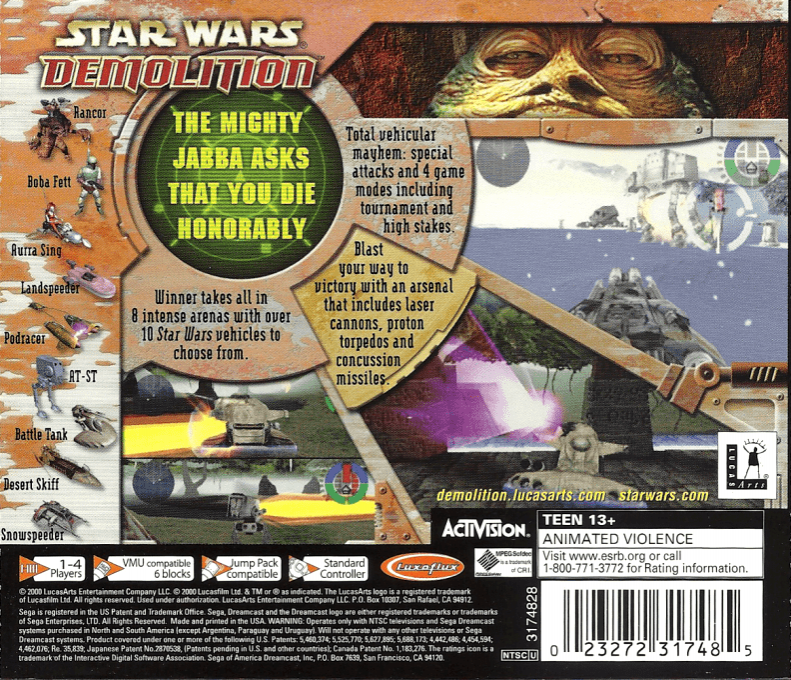 Star Wars - Demolition — box-2D-back (US)