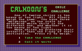 Calhoon's Chile Challenge — sstitle (WOR)