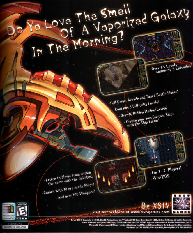 Tyrian 2000 — box-2D-back (US)