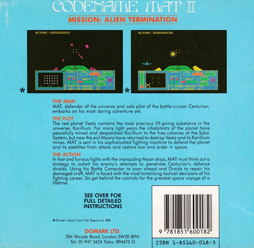 Codename Mat 2 — box-2D-back (EU)