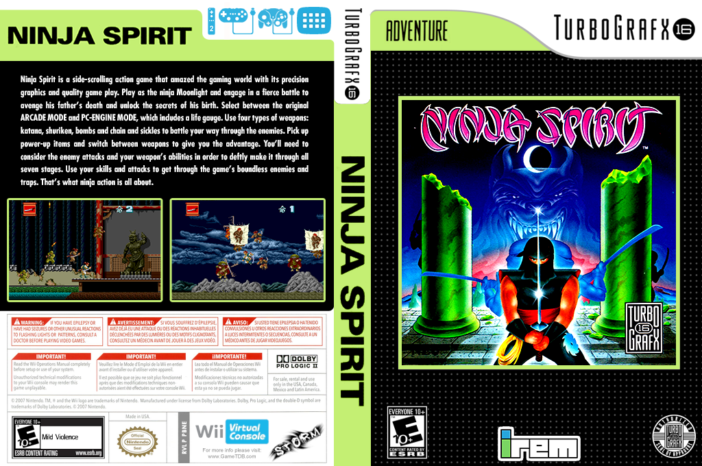 Ninja Spirit — box-texture (US)