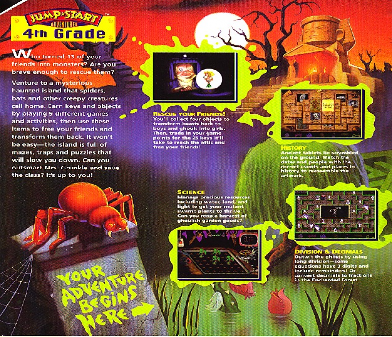 JumpStart Adventures 4th Grade: Haunted Island — box-2D-back (CUS)