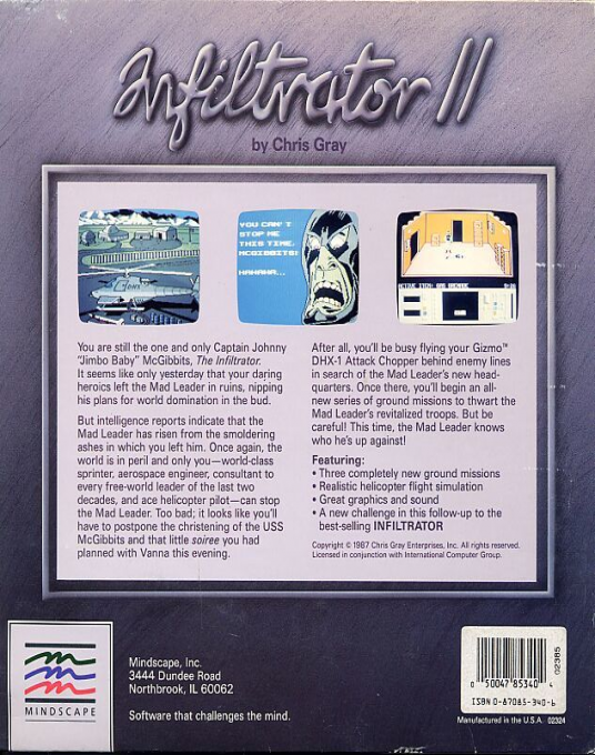 Infiltrator Part II : The Next Day — box-2D-back (WOR)