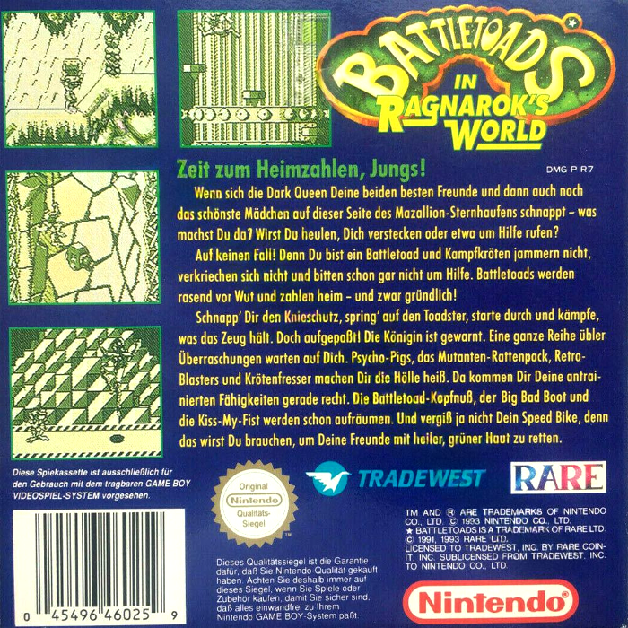 Battletoads in Ragnarok's World — box-2D-back (DE)