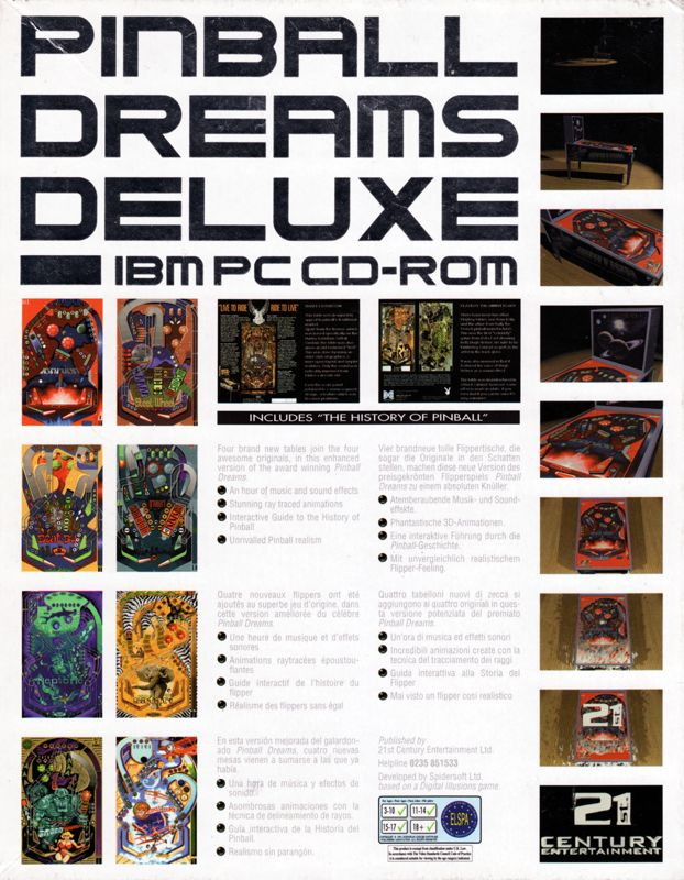Pinball Dreams Deluxe — box-2D-back (EU)