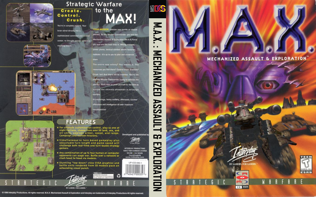 Max - Mechanized Assault And Exploration — box-texture (US)
